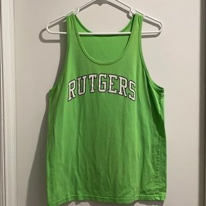 Green Rutgers tank top
